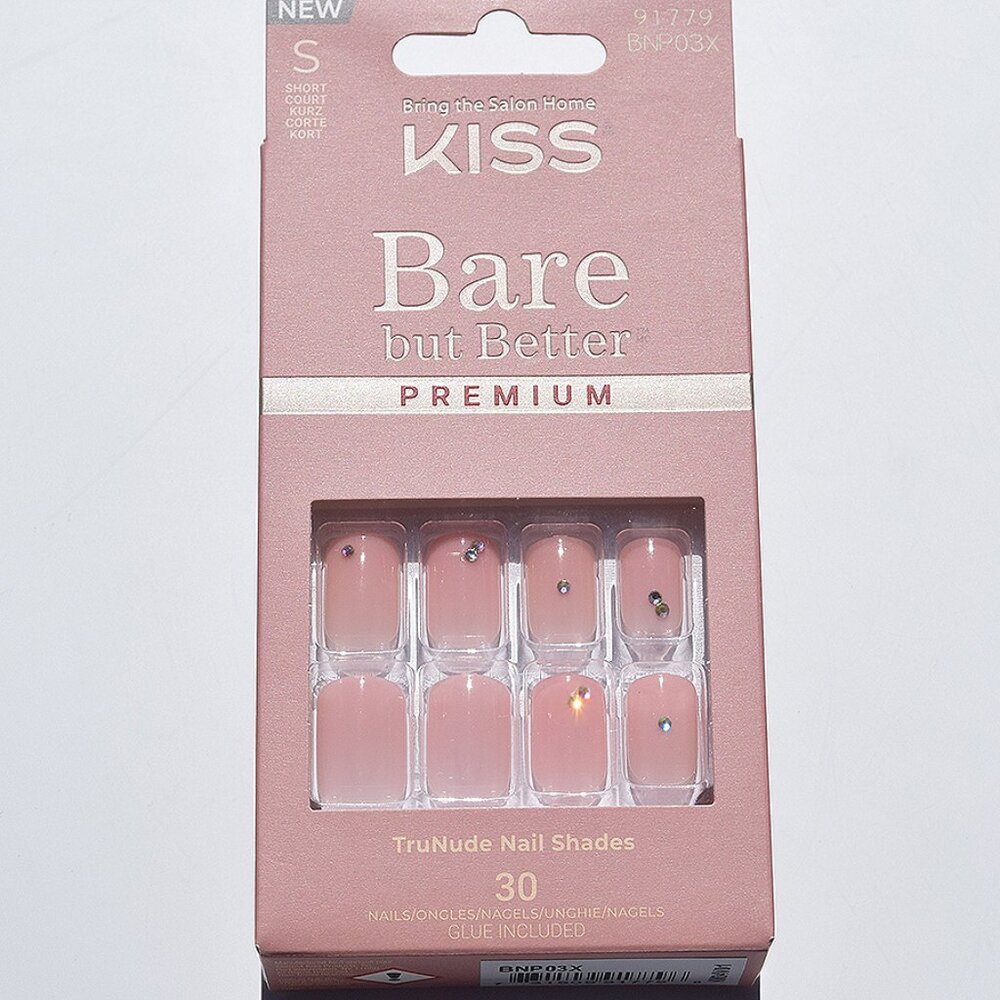 Kiss Bare but Better Premium Short Length Nails - Chai
